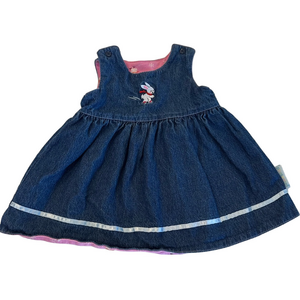2/20$ Baby Lined Denim Dress size 3 months